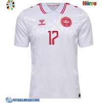 Fotballdrakt Herre Danmark Victor Kristiansen #17 Bortedrakt EM 2024 Kortermet